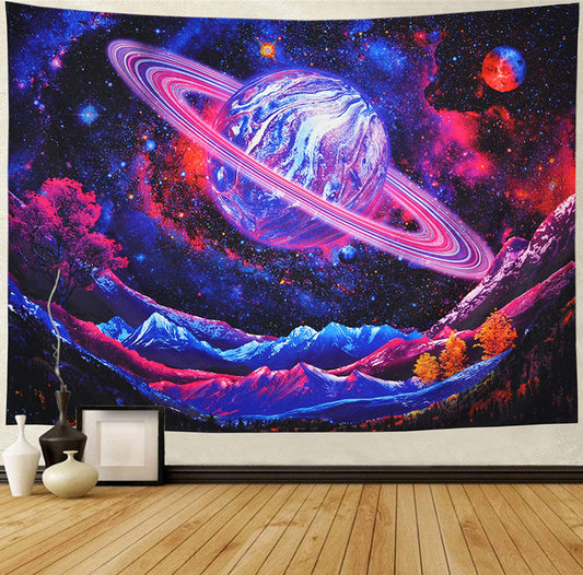 Neon Galaxy Tapestry