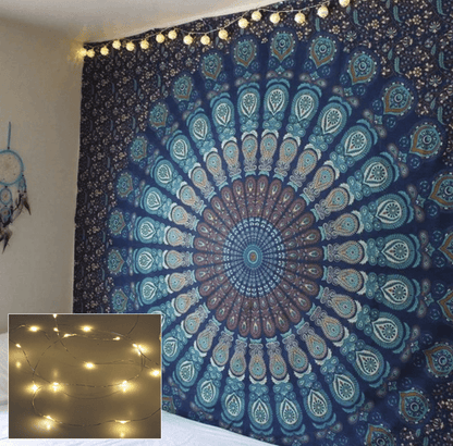 Classic Blue Mandala Tapestry