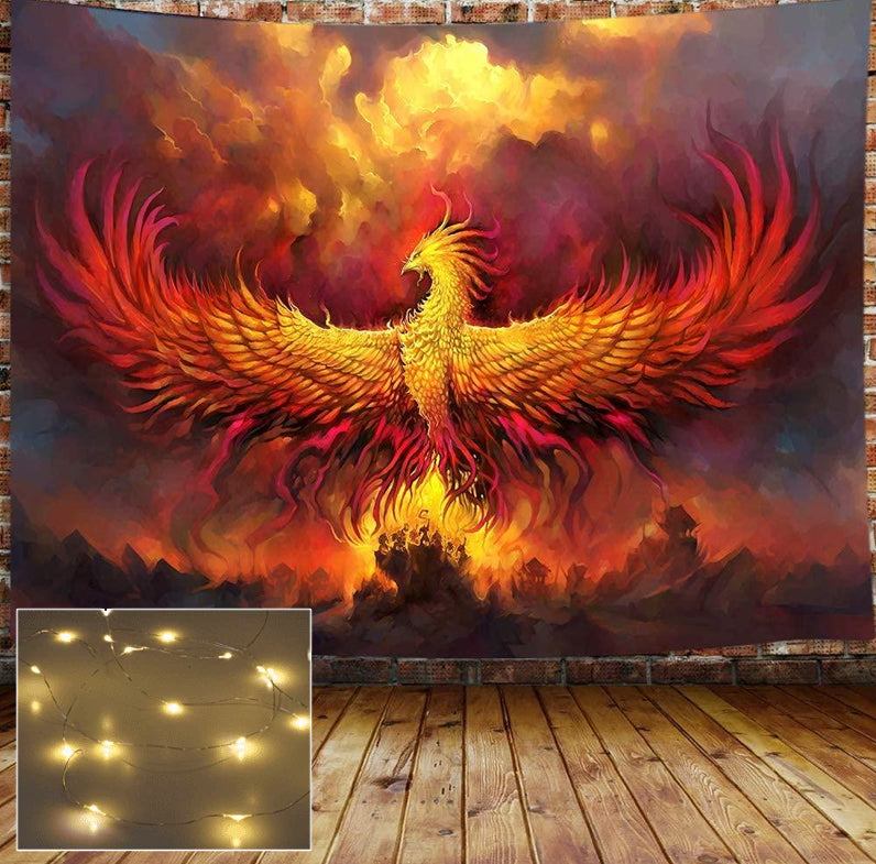 Red Phoenix Tapestry