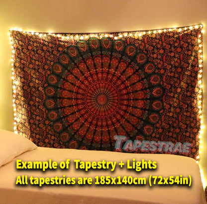 Trippy Hippy Mushroom Tapestry